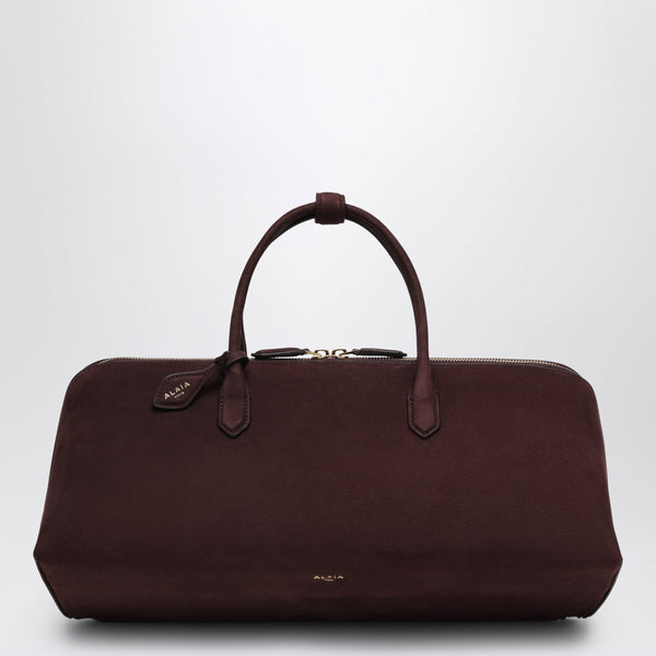 Medium Delta Bag In Bordeaux Nubuck