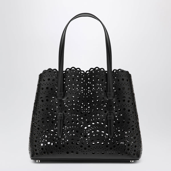 Mina 25 Calfskin Leather Tote Bag In Black