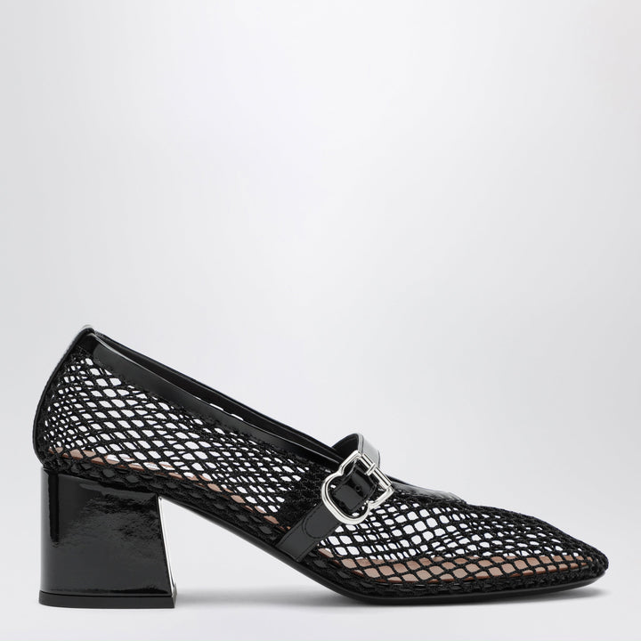Alaïa Black Mesh Mary Jane 55 Pumps