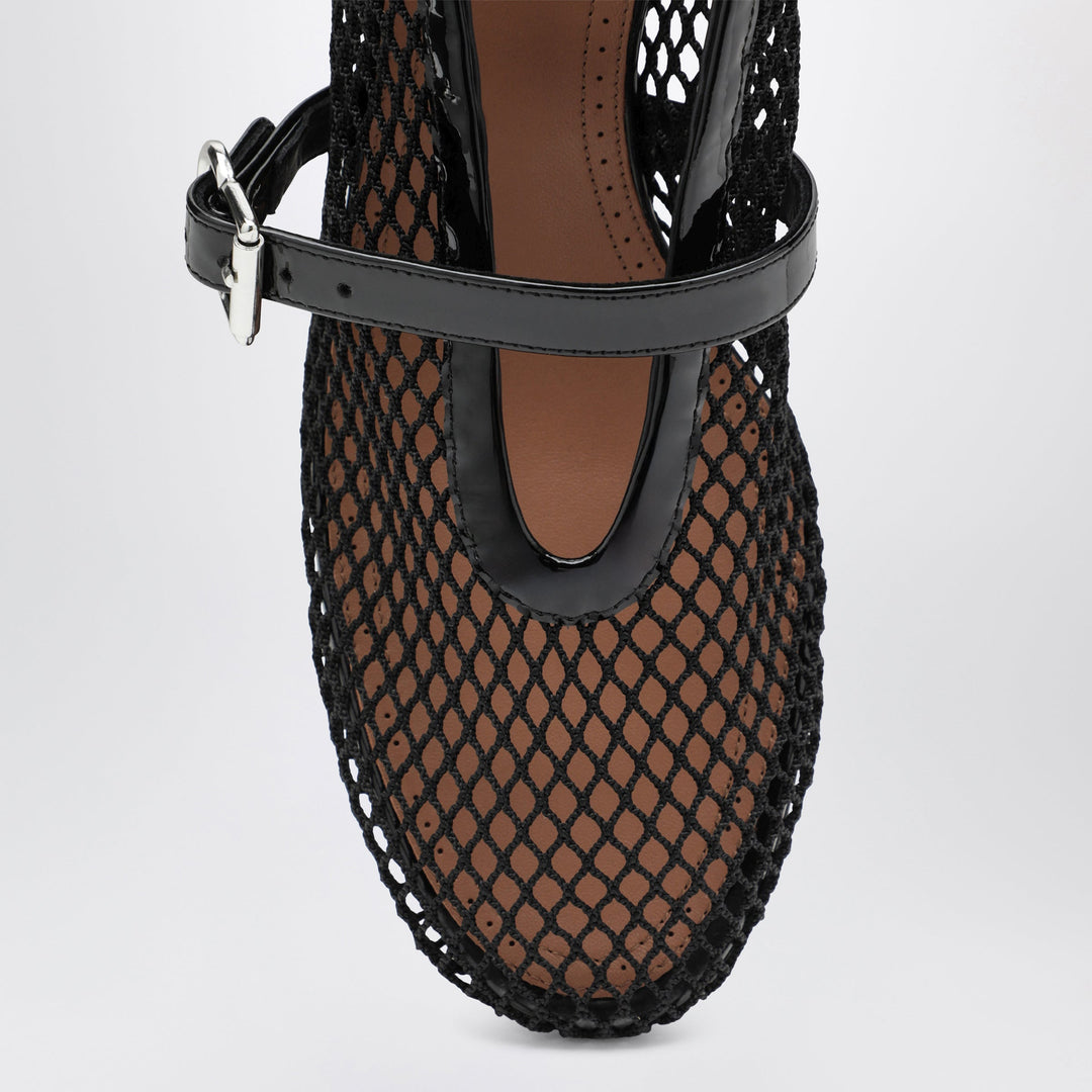 Alaïa Black Mesh Mary Jane 55 Pumps