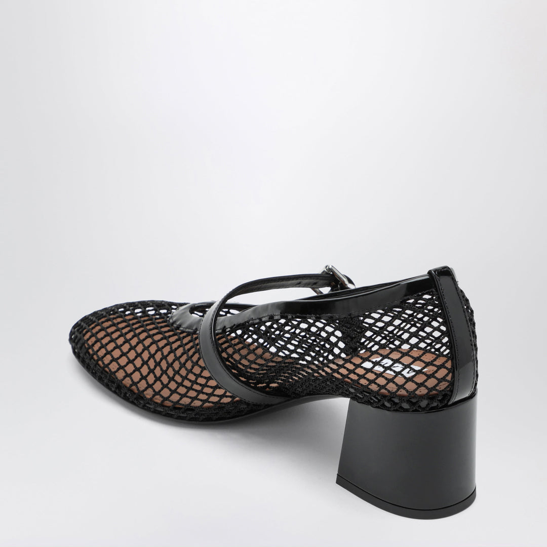 Alaïa Black Mesh Mary Jane 55 Pumps