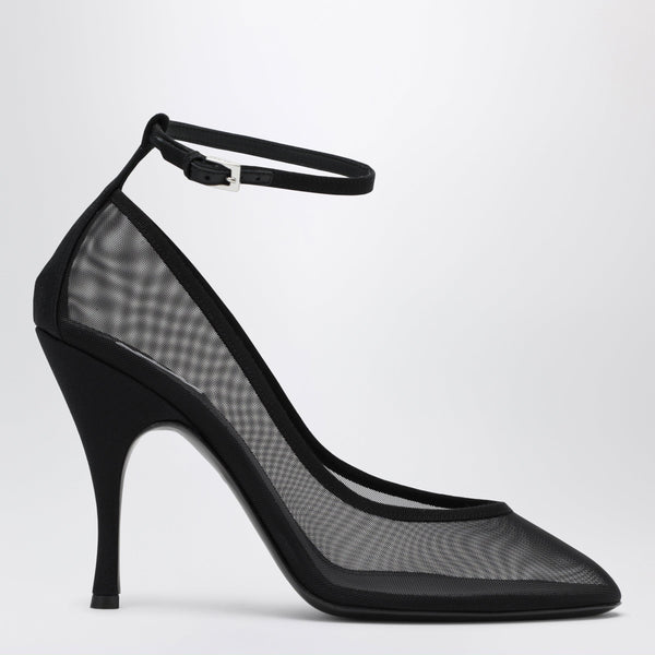Black Pumps In Transparent Mesh