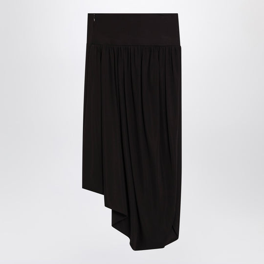 Ebony Brown Fluid Jersey Skirt