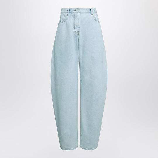 Rounded Jeans In Ice Denim