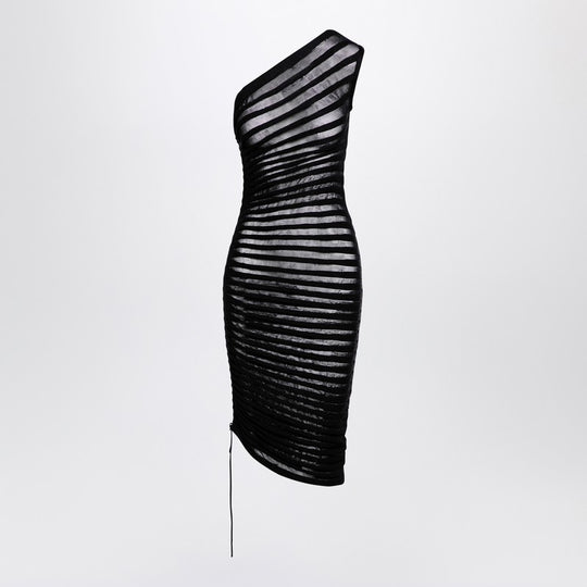 Black Asymmetrical Skeleton Dress