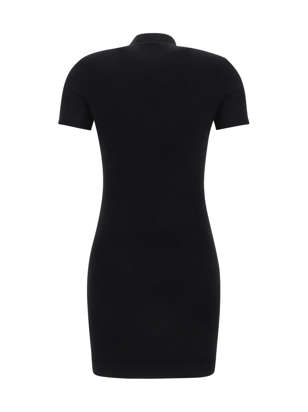 MOCK NECK TEE DRESS WITH EMBOSSED LOGO