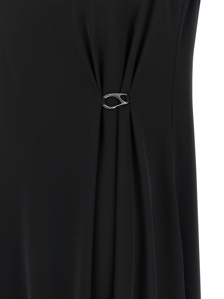 Herno Fluid Diagonal Dress Dresses - Black | 21d153ecbc87083e17b64973237d6c63ef064fc0