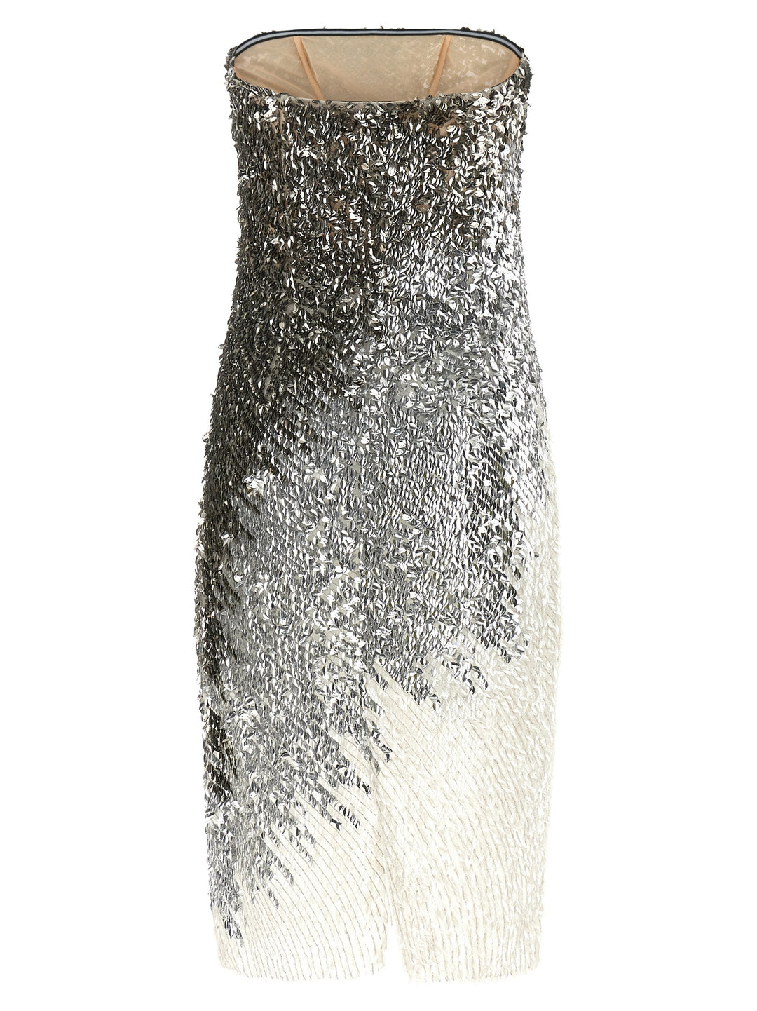 Elisabetta Franchi Metallic Tulle Dress Dresses - Silver | f68dbd05e5fb5ba4acedd3ad21449d9b46e968a6