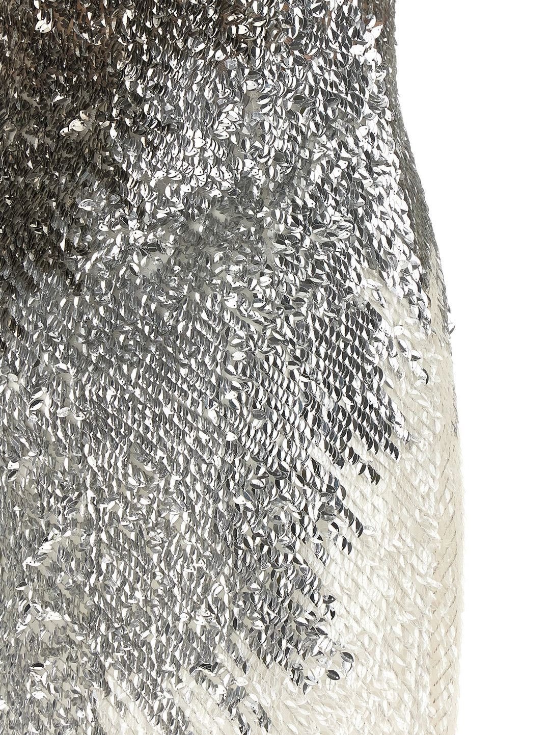 Elisabetta Franchi Metallic Tulle Dress Dresses - Silver | e02e8ecfd164fd39588c7068ef8945ff6833d316