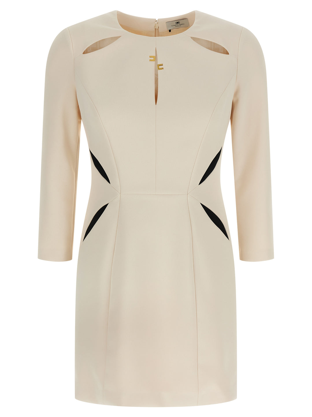 Elisabetta Franchi Cut-Out Dress Dresses - White/Black | 4c39690d810f7799c97a7ba0435a733a57bf1eea