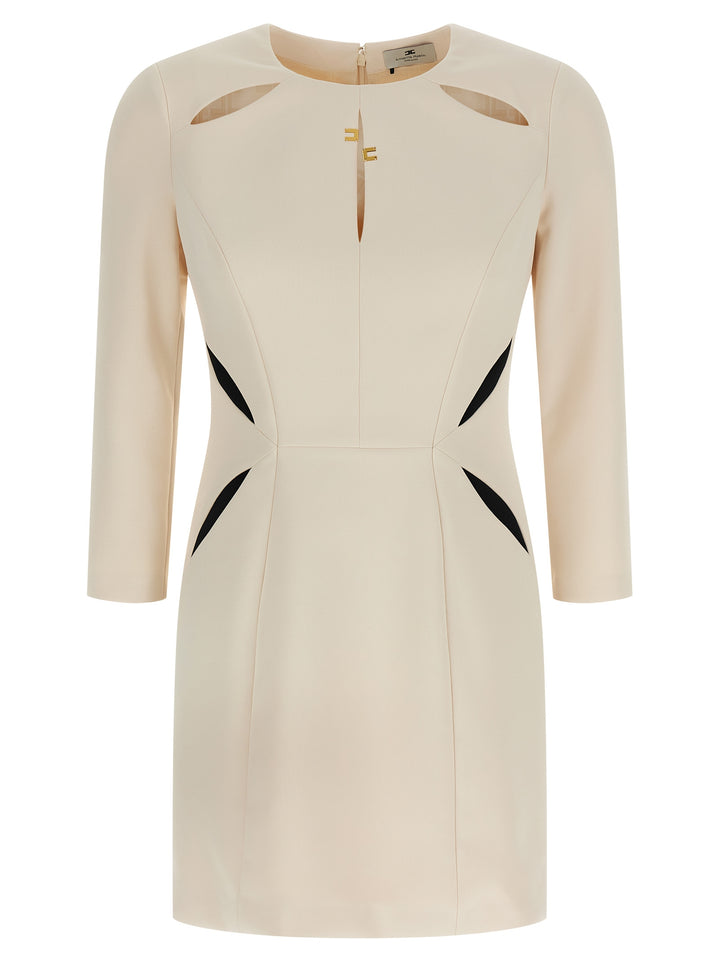 Elisabetta Franchi Cut-Out Dress Dresses - White/Black | 4c39690d810f7799c97a7ba0435a733a57bf1eea