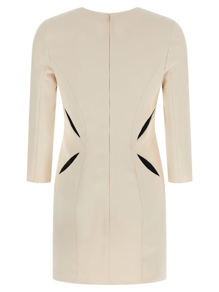 Elisabetta Franchi Cut-Out Dress Dresses - White/Black | 070732b2903c5d59373130fd42b6811152ff4da8