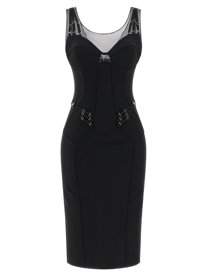 Elisabetta Franchi Corset Dress Dresses - Black | f368a99307534283bfdb6de231acaaa36b3b5310