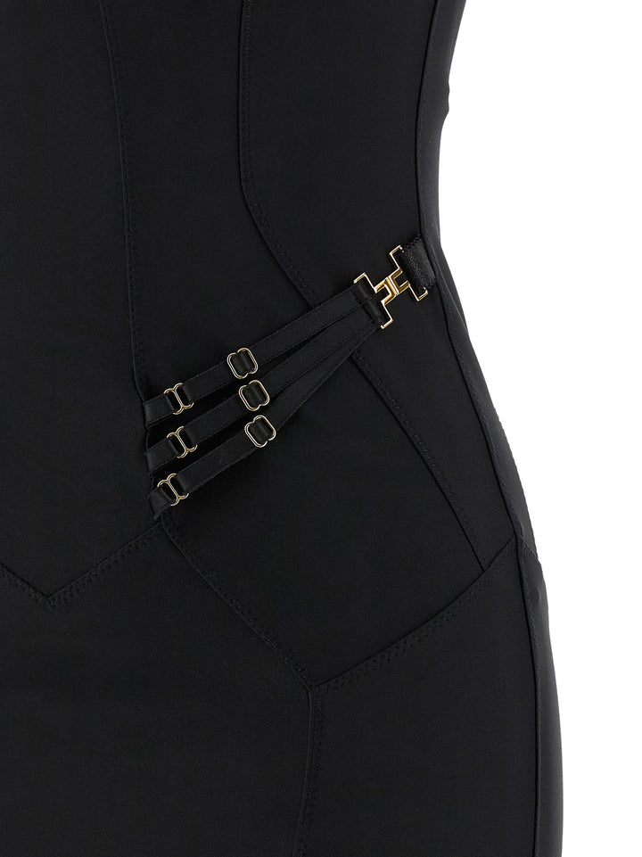 Elisabetta Franchi Corset Dress Dresses - Black | 5fec3738de31a744623bd0efce8fbd0fb59d1036