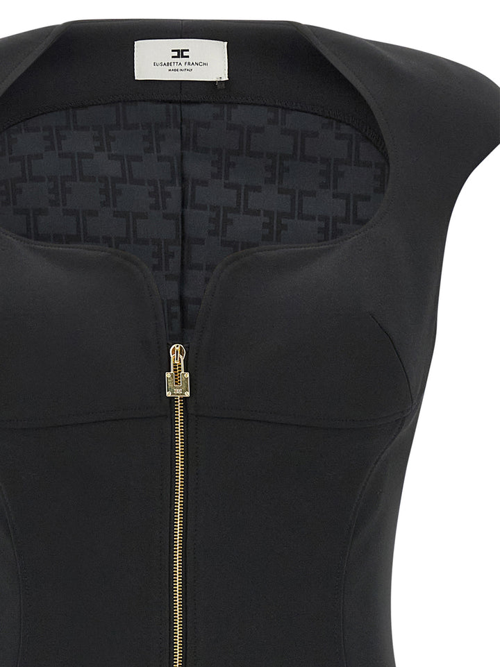 Elisabetta Franchi Heart-Shaped Neckline Dress Dresses - Black | 4ce4d2e93a1e1af6b046cbf03521a98f9520bcb1