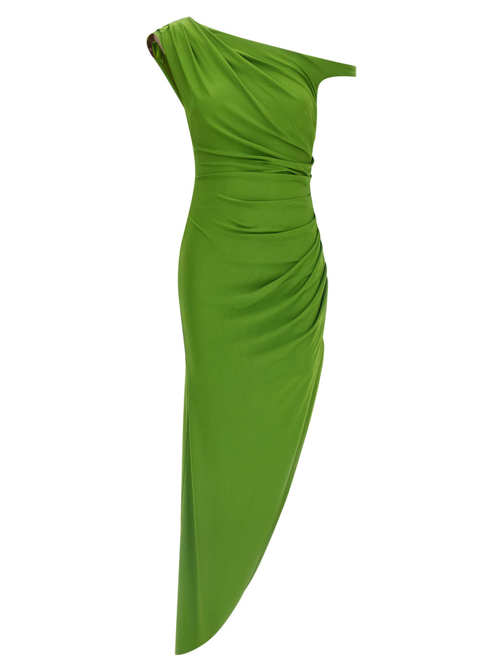 Elisabetta Franchi Jewel Shoulder Dress Dresses - Green | b7a5f9bb8b6970acaa75d152f3e267adde1e7d02