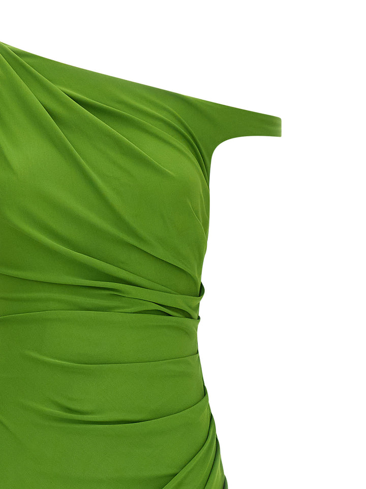 Elisabetta Franchi Jewel Shoulder Dress Dresses - Green | e0372e8664c31e27e8afaa5adf865af8b08b5aad