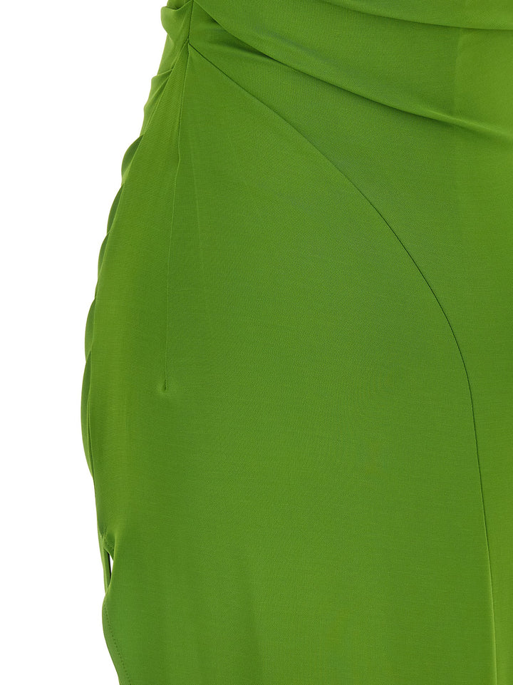 Elisabetta Franchi Jewel Shoulder Dress Dresses - Green | 77df519ac50eb45d332829de8758cee8c3b6ffca