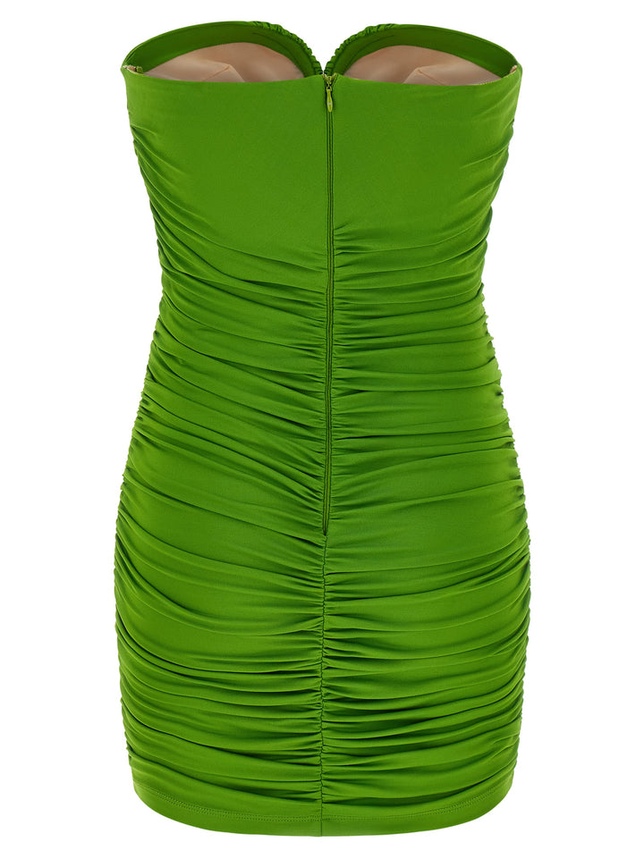 Elisabetta Franchi Heart-Shaped Neckline Dress Dresses - Green | d2793080f0f6a647c461d34c04abe950f688eac6