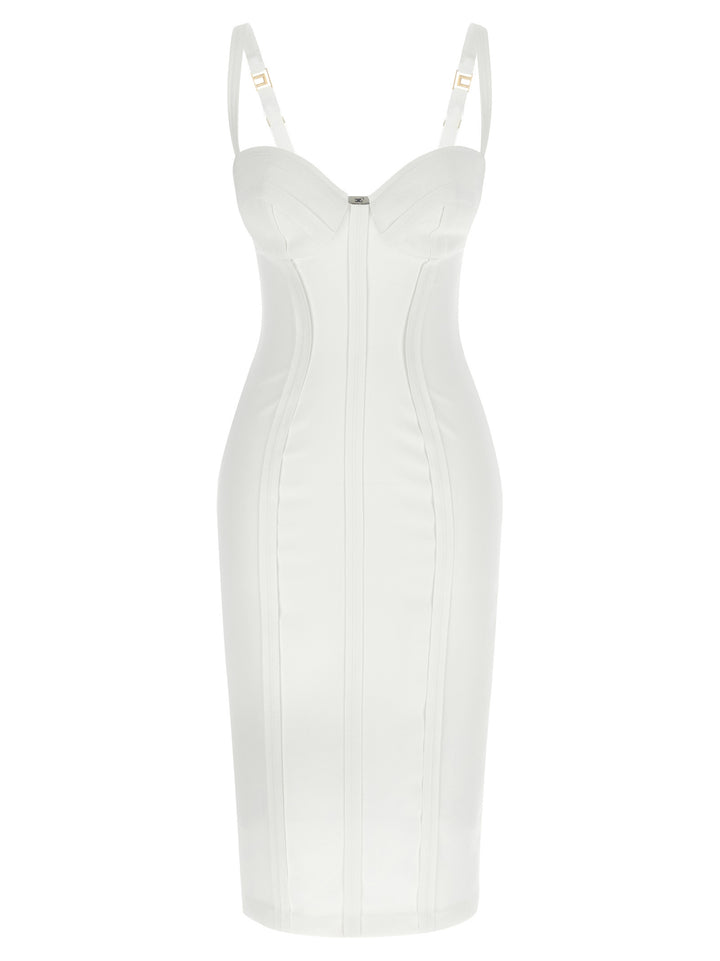 Elisabetta Franchi Corset Dress Dresses - White | fb542f860601b5def0d7a70efffd798f40b5a808