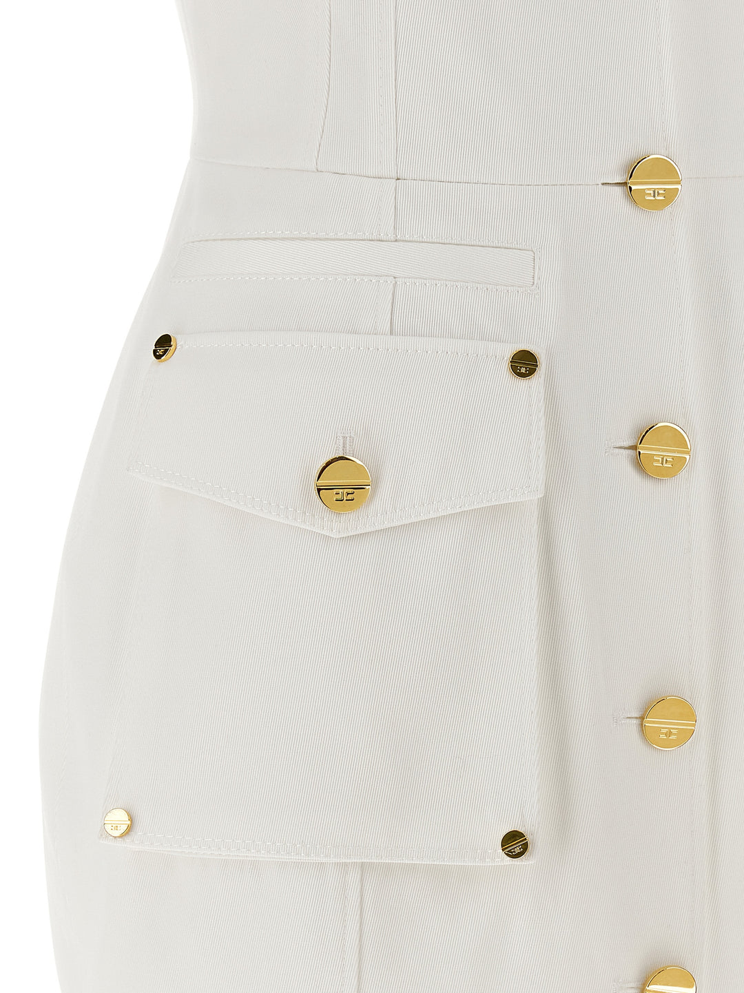 Elisabetta Franchi Double-Breasted Dress Dresses - White | 10b9a8da5e7331432d9efcf91c55fde8c9d4f01f