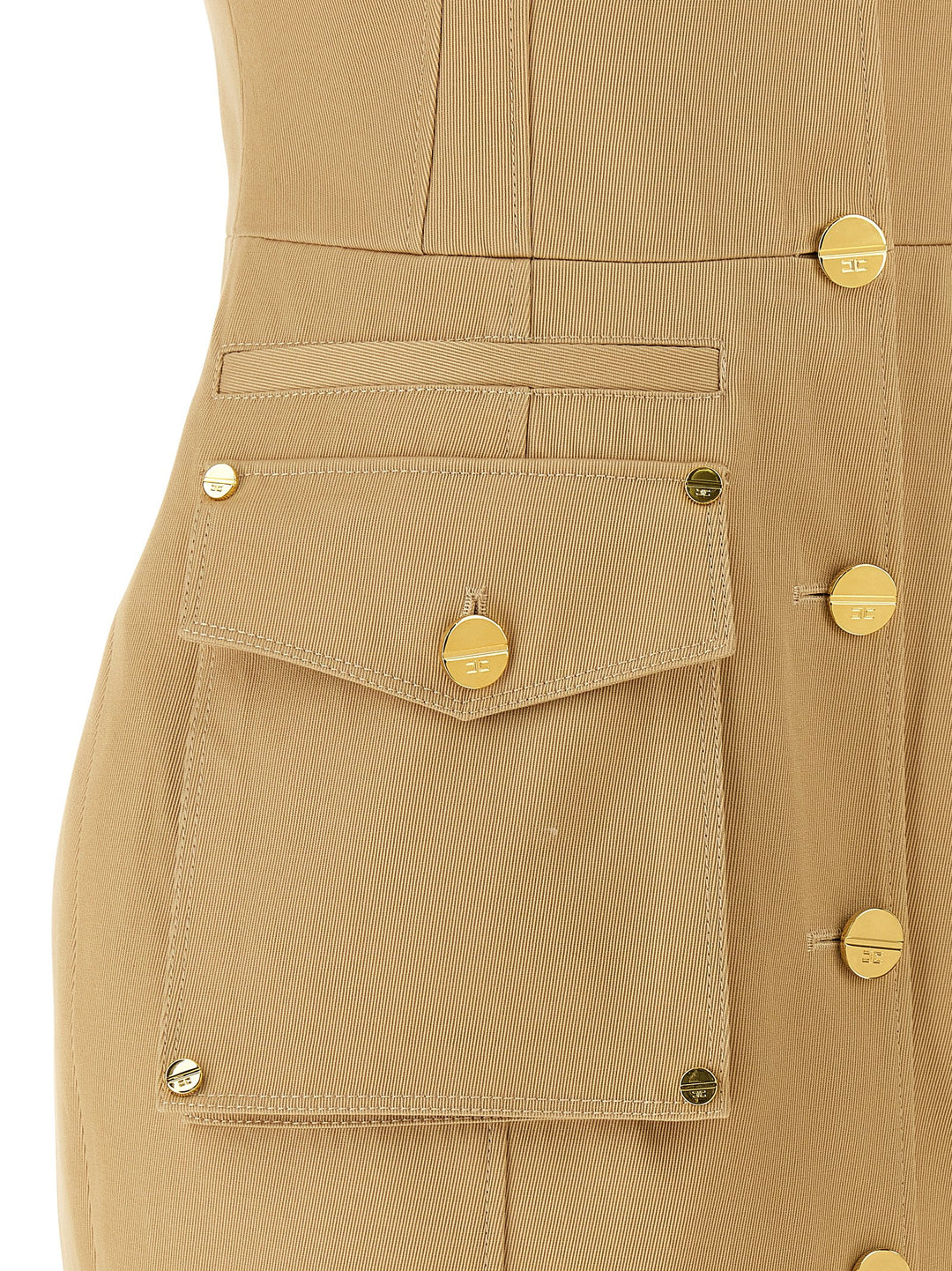 Elisabetta Franchi Double-Breasted Dress Dresses - Beige | e49c680ceeec6e7f6e1d40df148f8288b63a3ad8