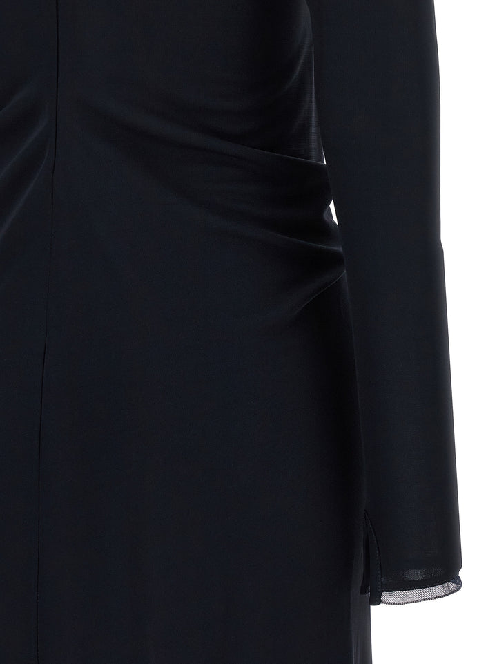Fabiana Filippi Draped Dress Dresses - Blue | 42433b6b0e2f2002f68b63ccd015be5bd65841a4