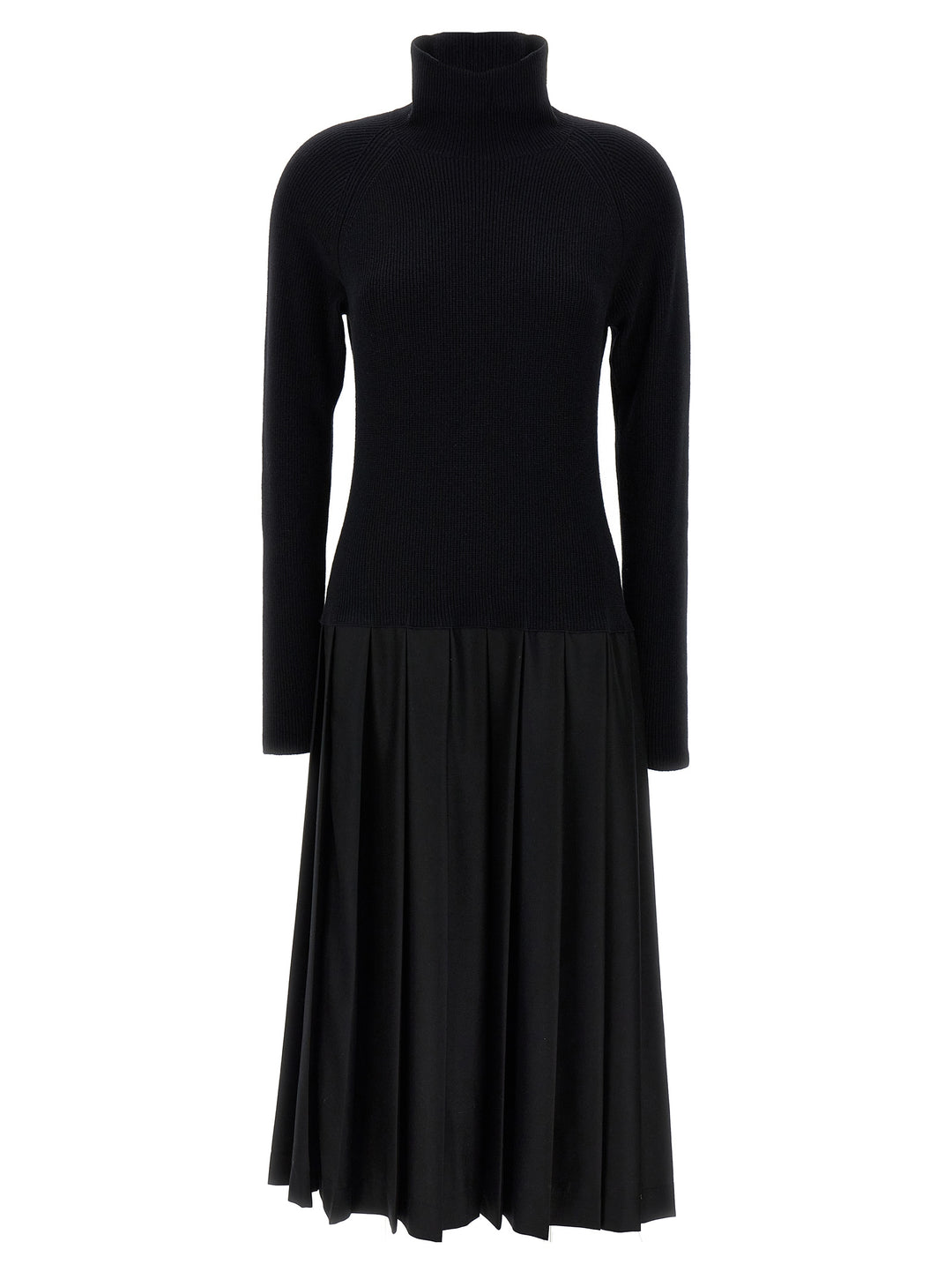 Pleated Skirt Dress Dresses Black