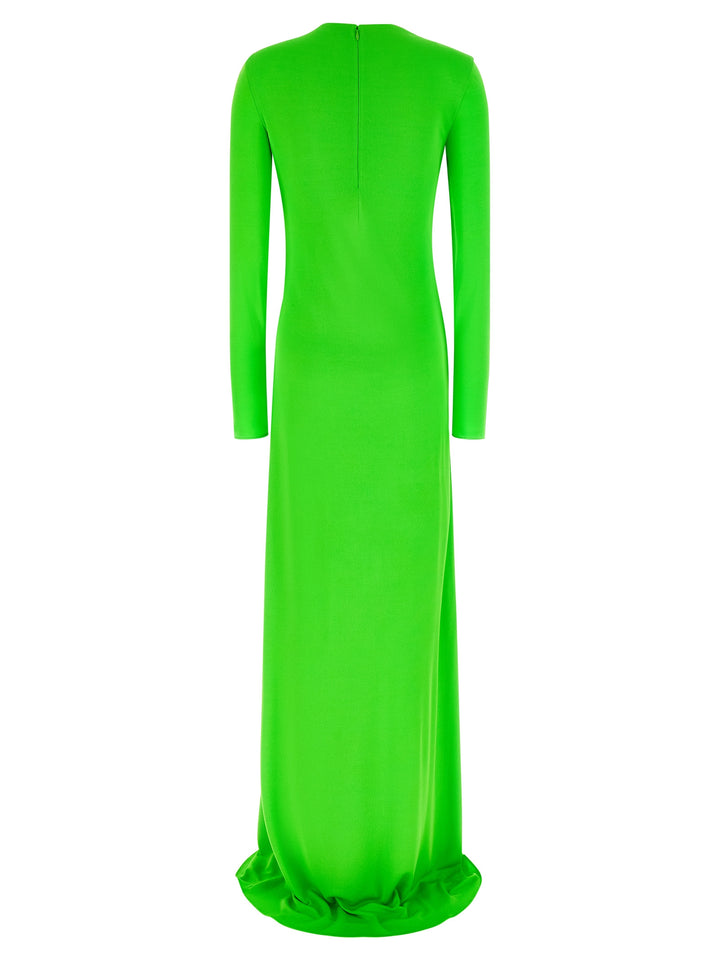 Tom Ford Long Sleeve Slash Front Evening Dresses - Green | d0c2561d8a9d3c2dfca97de342fb6f70a3d2267b