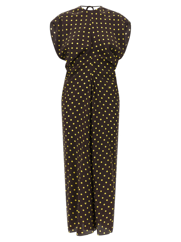 Polka Rhythm Dress Dresses Brown