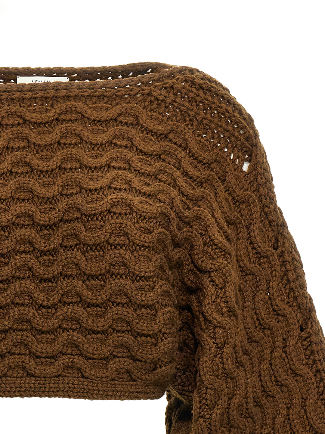 Cable Scarf Sweater, Cardigans Brown