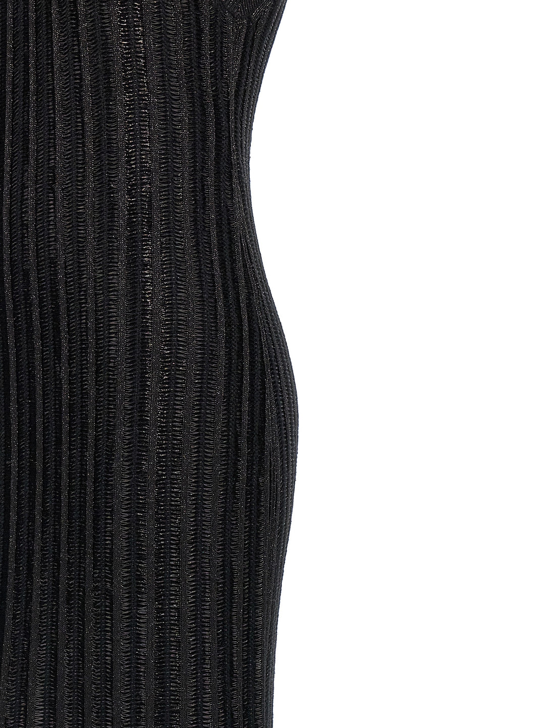 Laminated Knit Dress Dresses Black