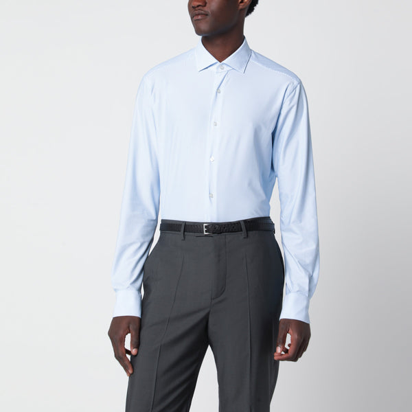 Light Blue/White Striped Active Twill Shirt