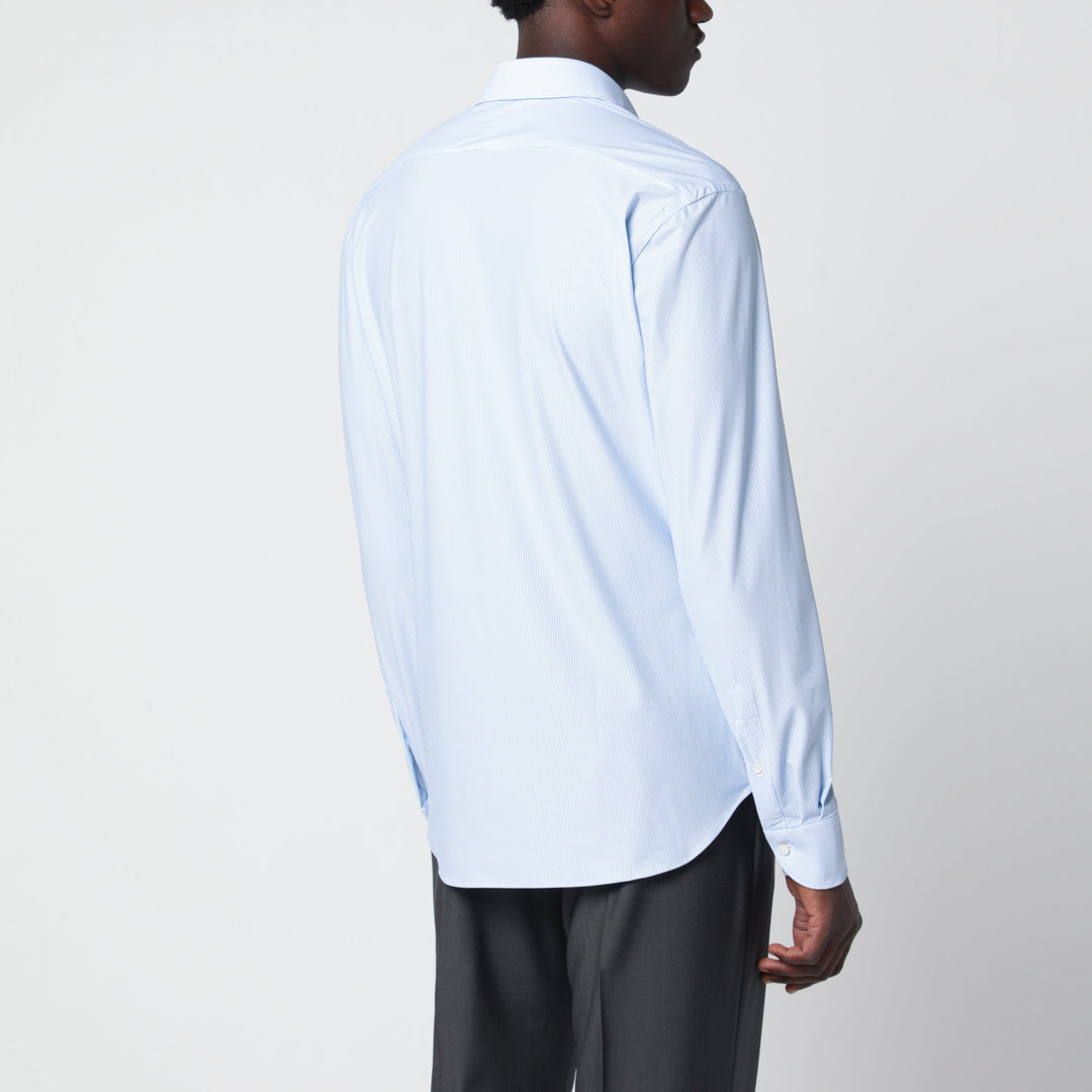 Xacus Light Blue/White Striped Active Twill Shirt
