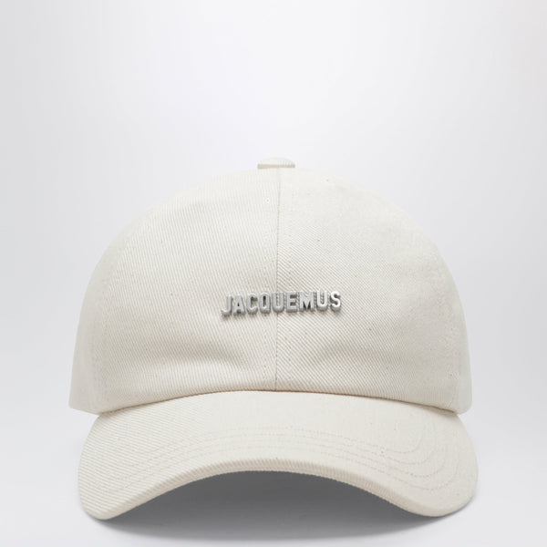 White Baseball Cap With Logo