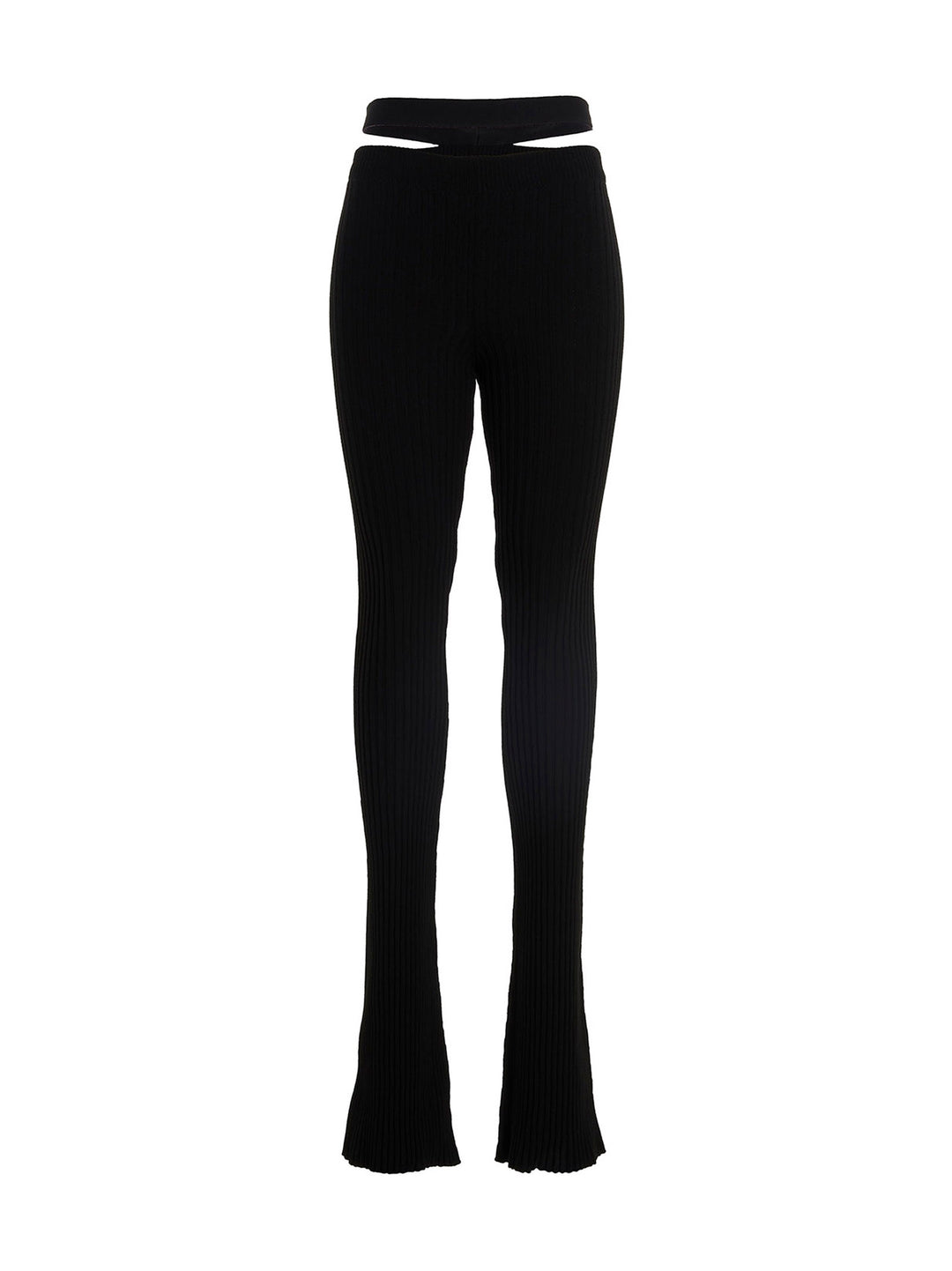 AndreĀDamo	 Ribbed Flared Trousers Pants - Black | 0445eaf8273f79ff4ba045a0ead88834eb2aa27a