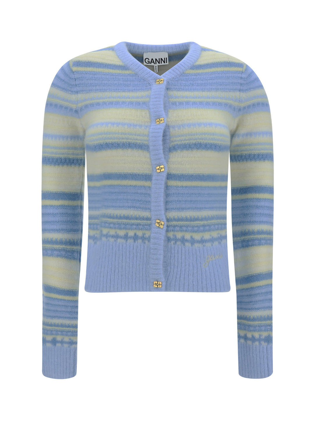 SOFT WOOL STRIPE CARDIGAN