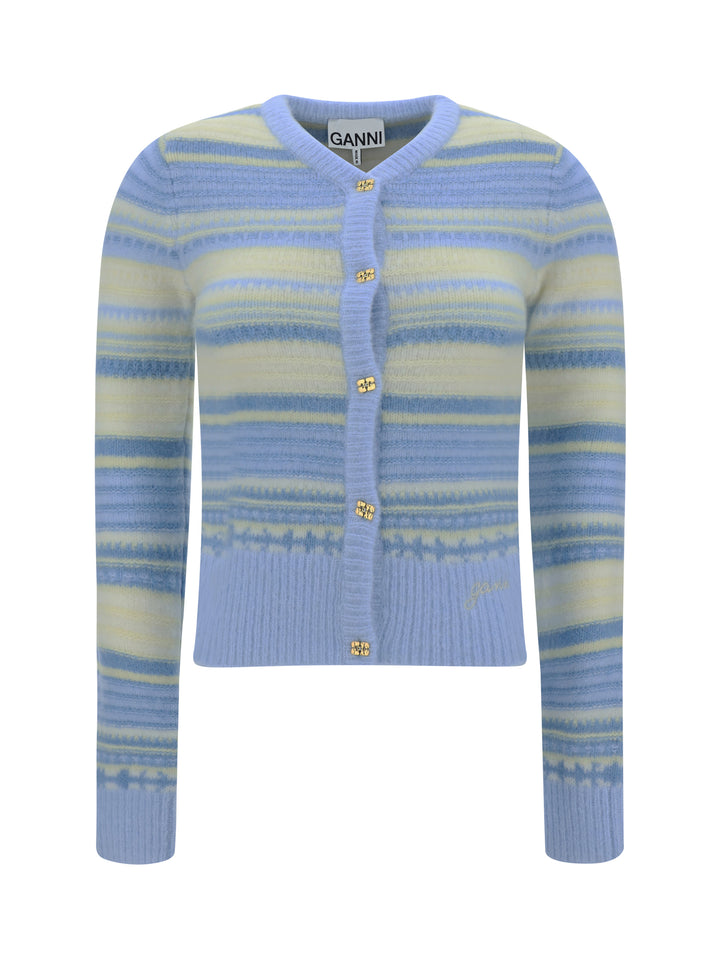 SOFT WOOL STRIPE CARDIGAN