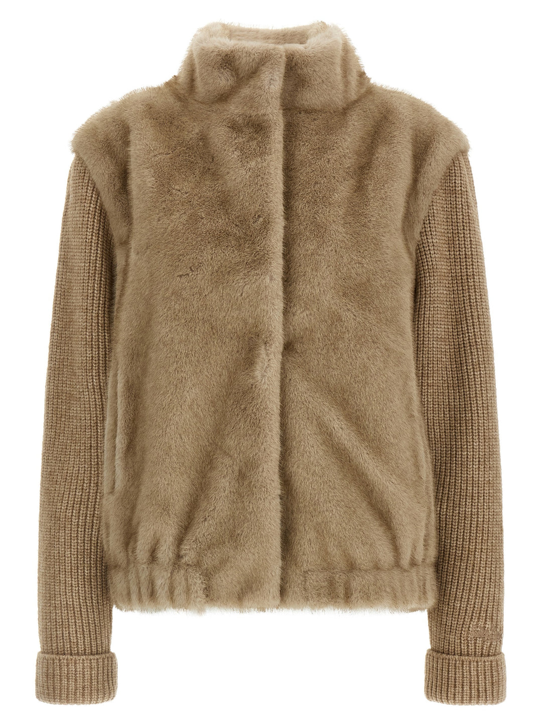 Mc2 Saint Barth Faux  Bomber Jacket Fur - Beige | db64c1d5f6806d30fe973f233c29a4cc7b73b77f