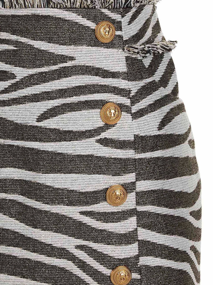 Balmain Lurex Zebra Skirts - Multicolor | e255acaec0fe64ad6e1214e1e45220bd64070e89