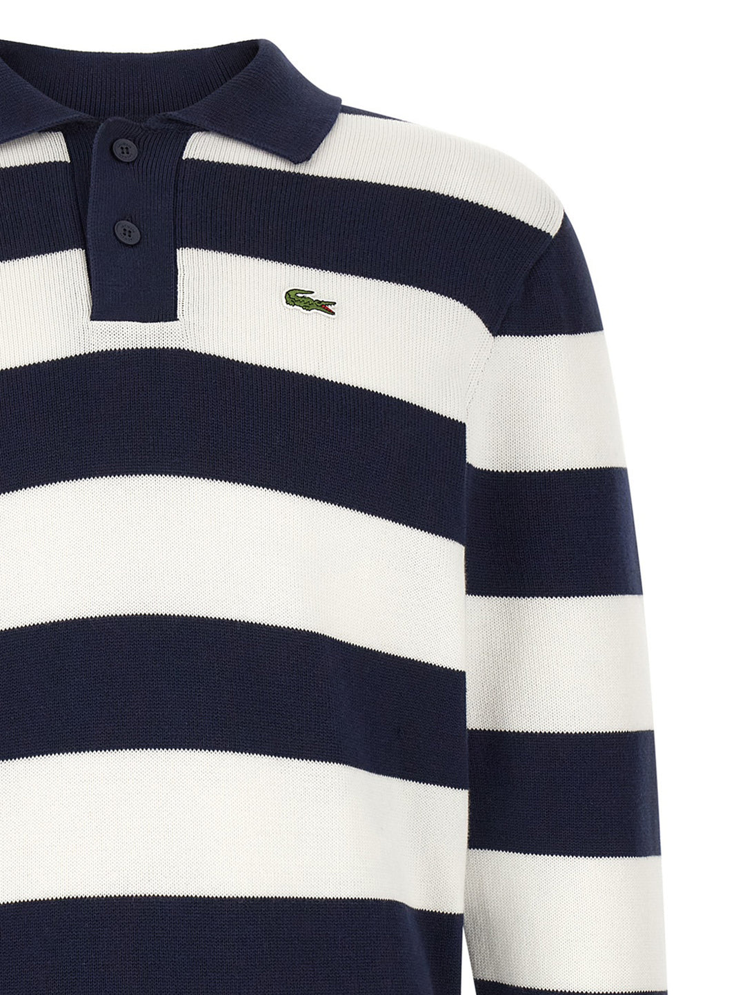 Lacoste Striped Pulover With Polo Collar Sweaters and Cardigans - White | 7bd82f73341f0d2d10248c79889a4d93a9756246