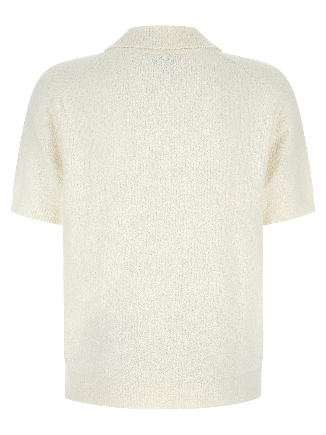 Lacoste Bouclé Knitted  Shirt Polo - White | f9fa553bf6beca812d5c2372c8fb96f2944db35c