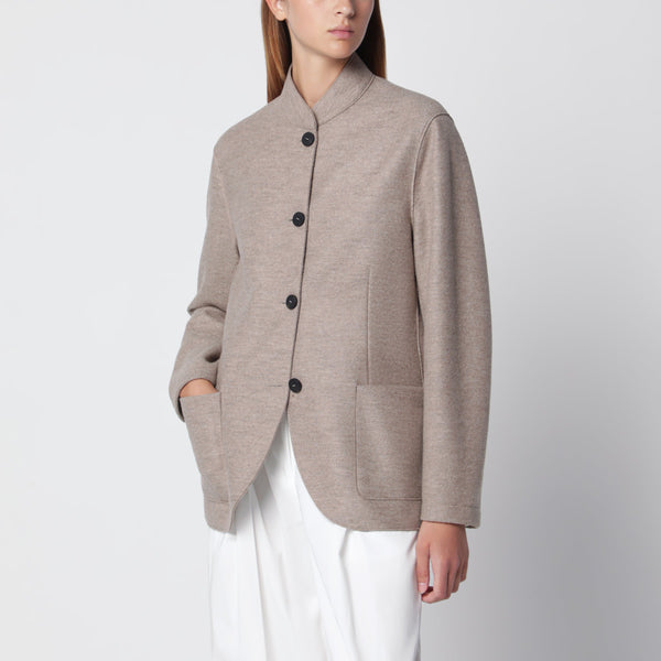 Beige Mélange Wool Jacket