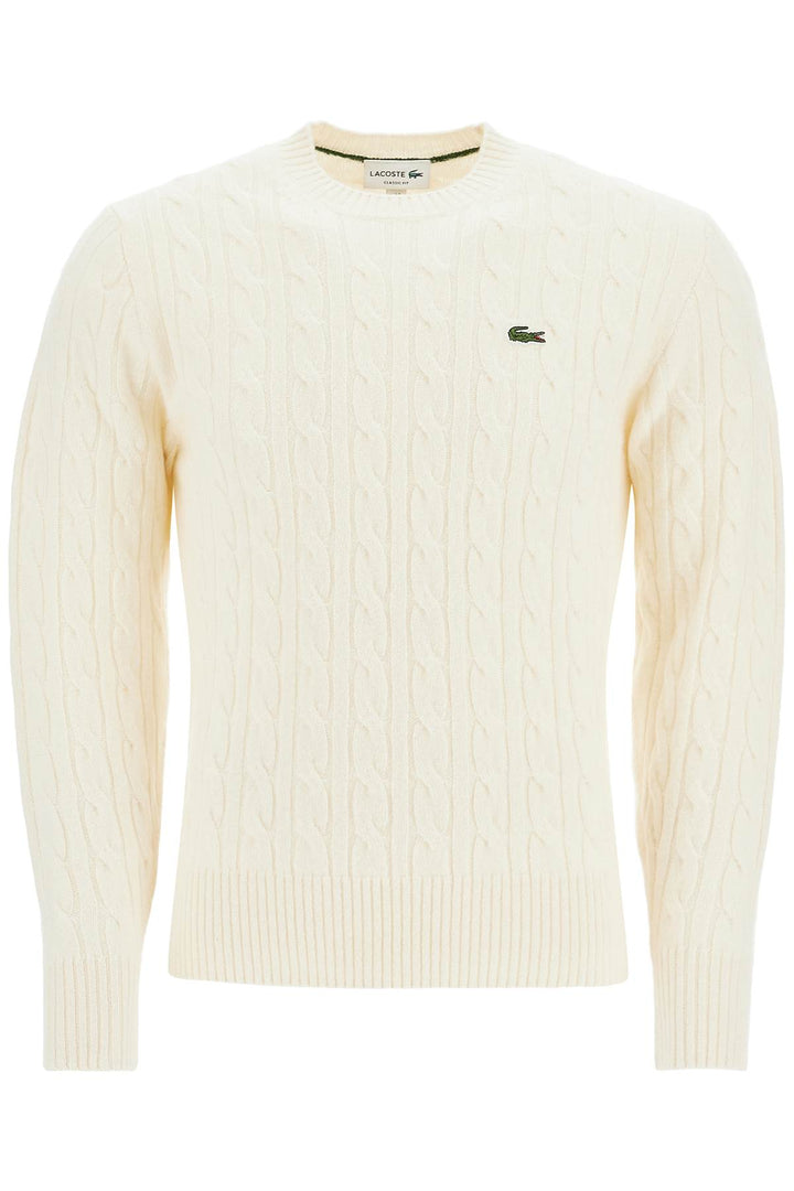 Classic Fit Cable Knit Wool Pullover