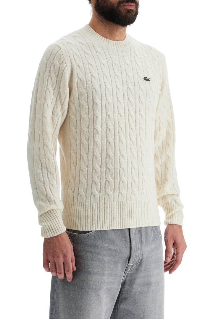 Classic Fit Cable Knit Wool Pullover