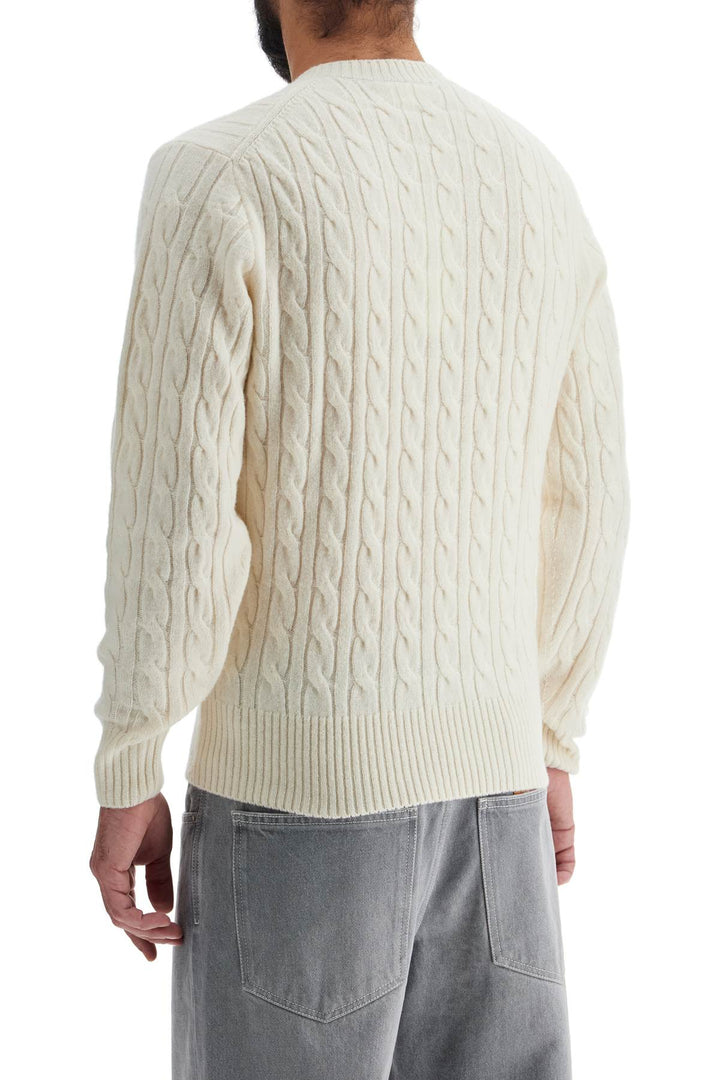 Classic Fit Cable Knit Wool Pullover