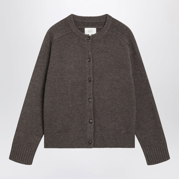 Aidar Cardigan In Taupe Wool And Cashmere