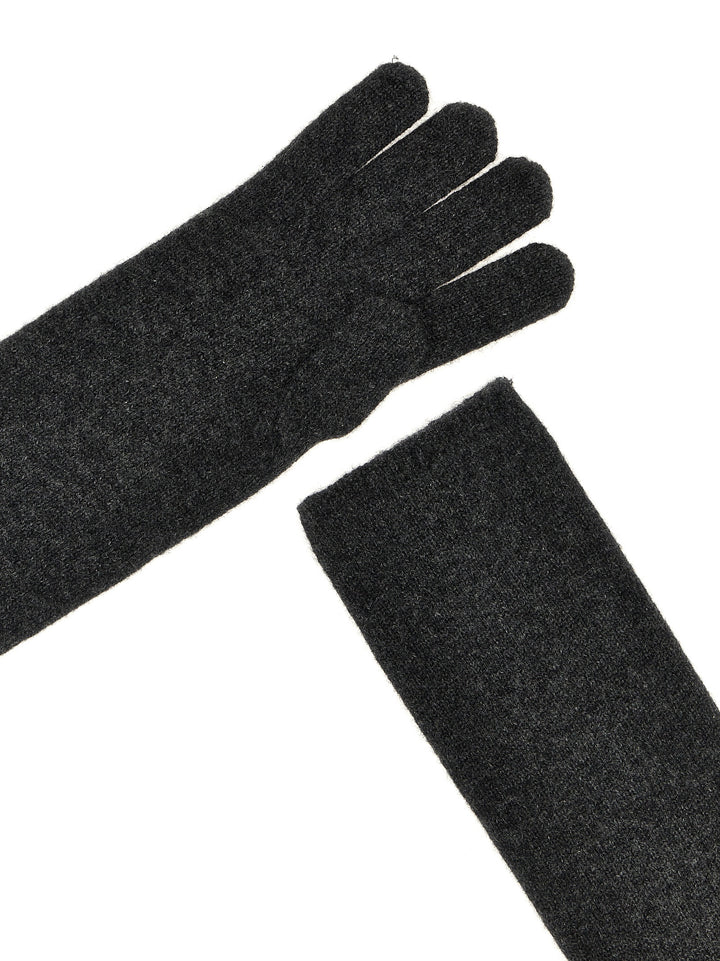 Max Mara Alaggio Gloves - Gray | 87a29b3af526880b121d011057cd6306f5dbecf0