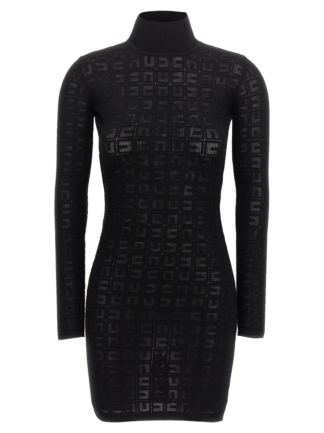 Openwork Logo Dress Dresses Black