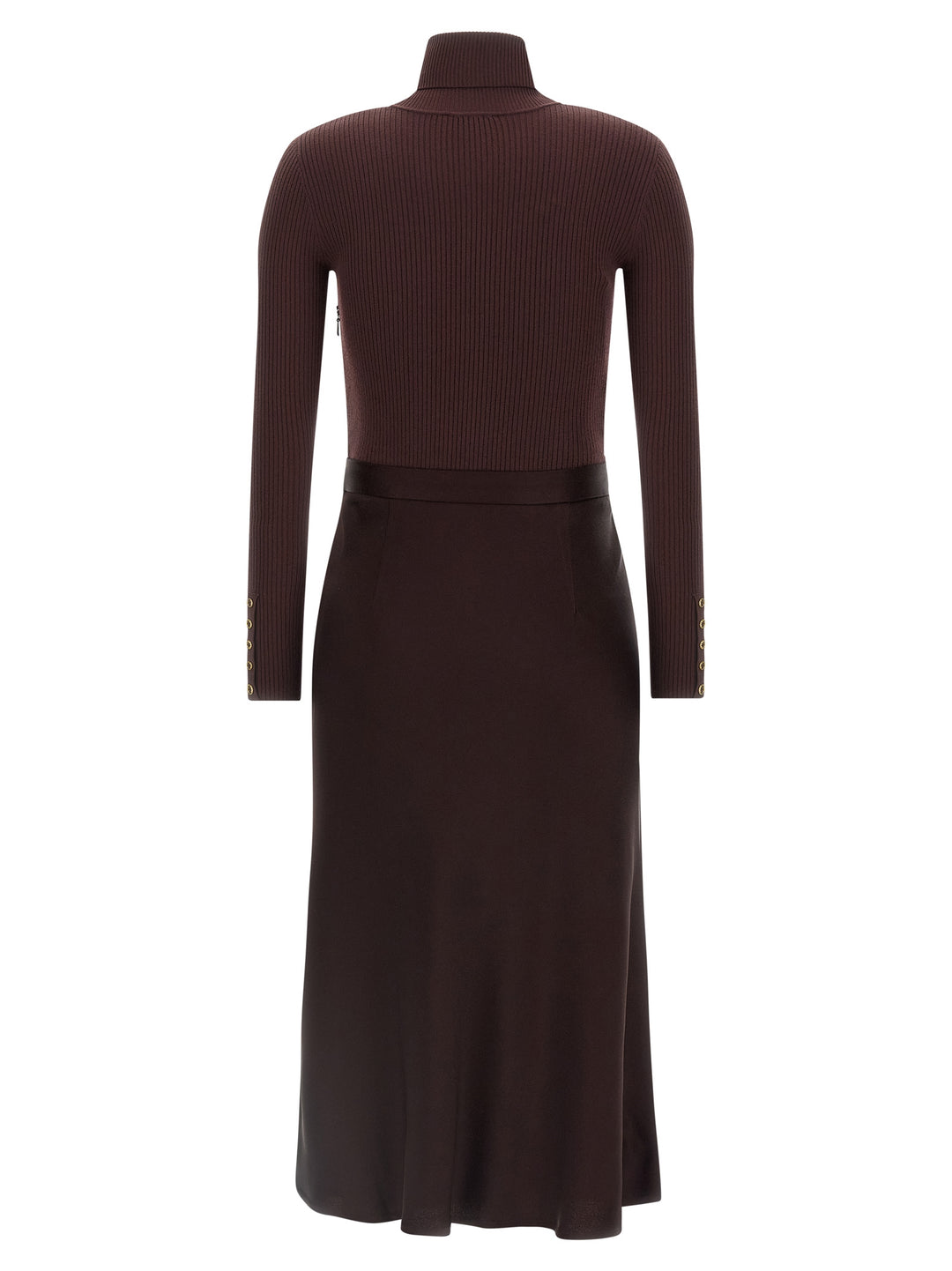 Elisabetta Franchi Turtleneck Dress Dresses - Bordeaux | 40b0020a0a3866edc2c8c754cf6f4dfa993a341f